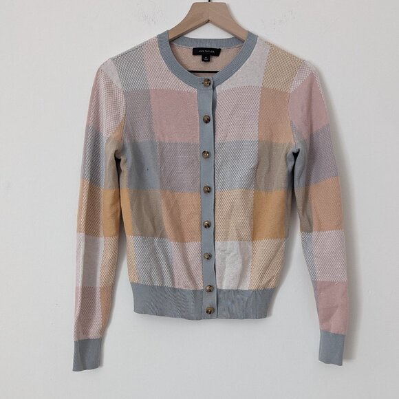 Ann Taylor Colorblock Cardigan - Picture 1 of 2